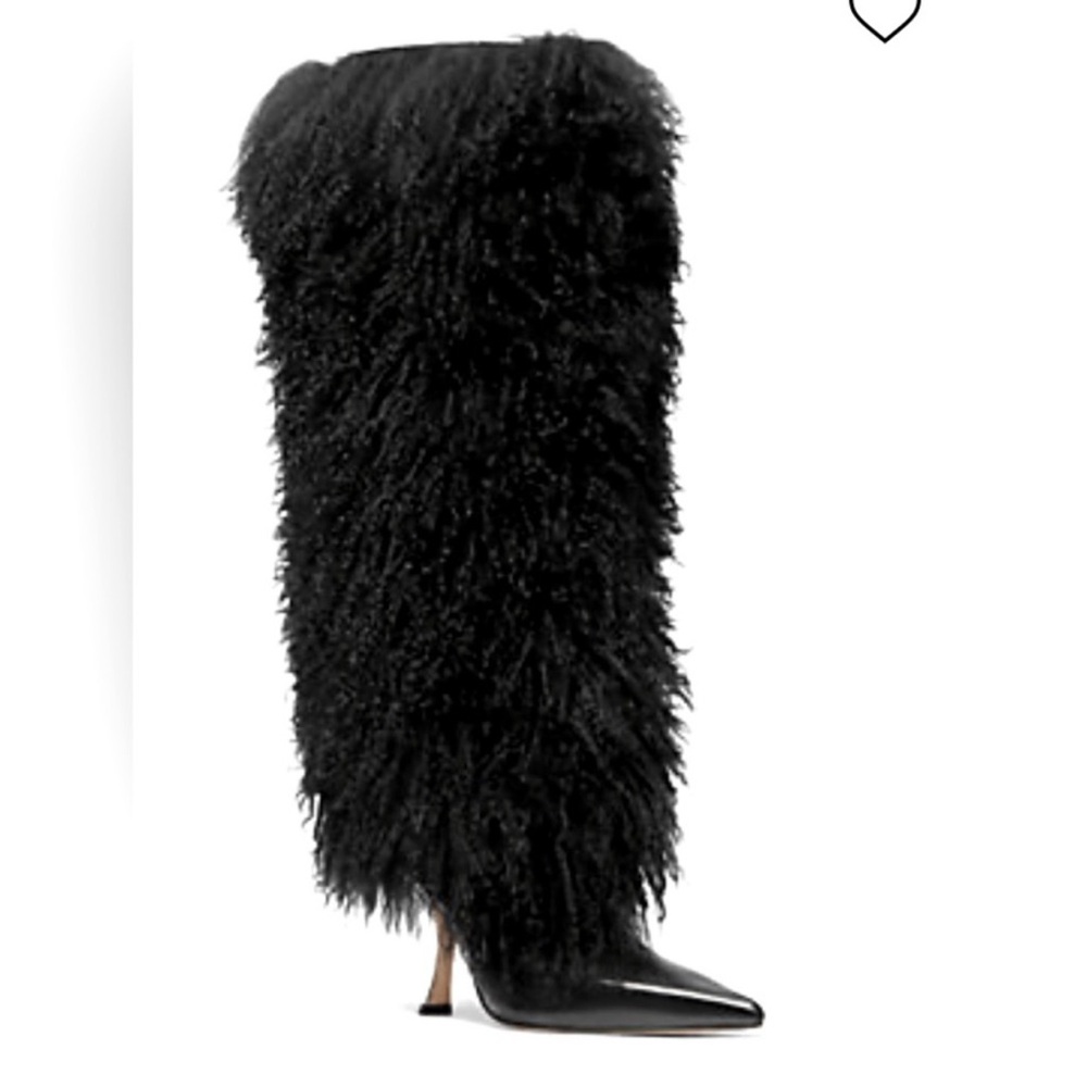 Michael Kors Luna Boots Shearling Leather, size 7.5, 3.5 inch heel. Never worn.